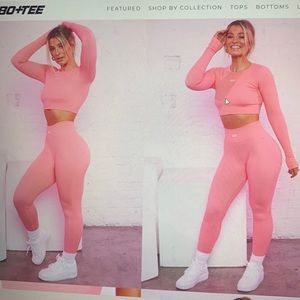 Bo+Tee Strong Leggings Size Small - Coral